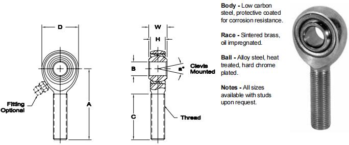 AURORABB-8關(guān)節(jié)軸承圖紙