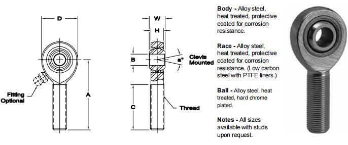 AURORAXAB-8關(guān)節(jié)軸承圖紙